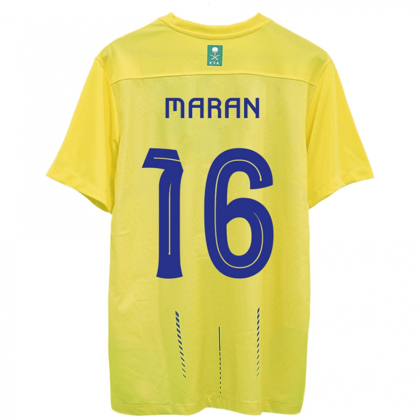 Dzieci Mohammed Maran #16 Żółty Domowa Koszulka 2023/24 Koszulki Klubowe