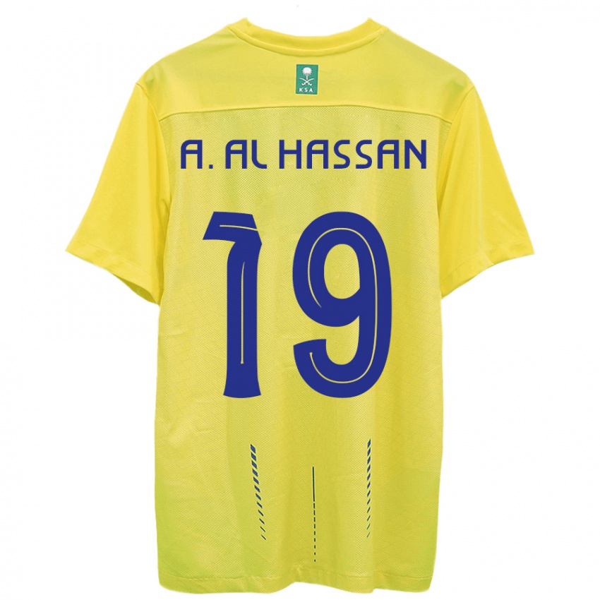 Dzieci Ali Al-Hassan #19 Żółty Domowa Koszulka 2023/24 Koszulki Klubowe