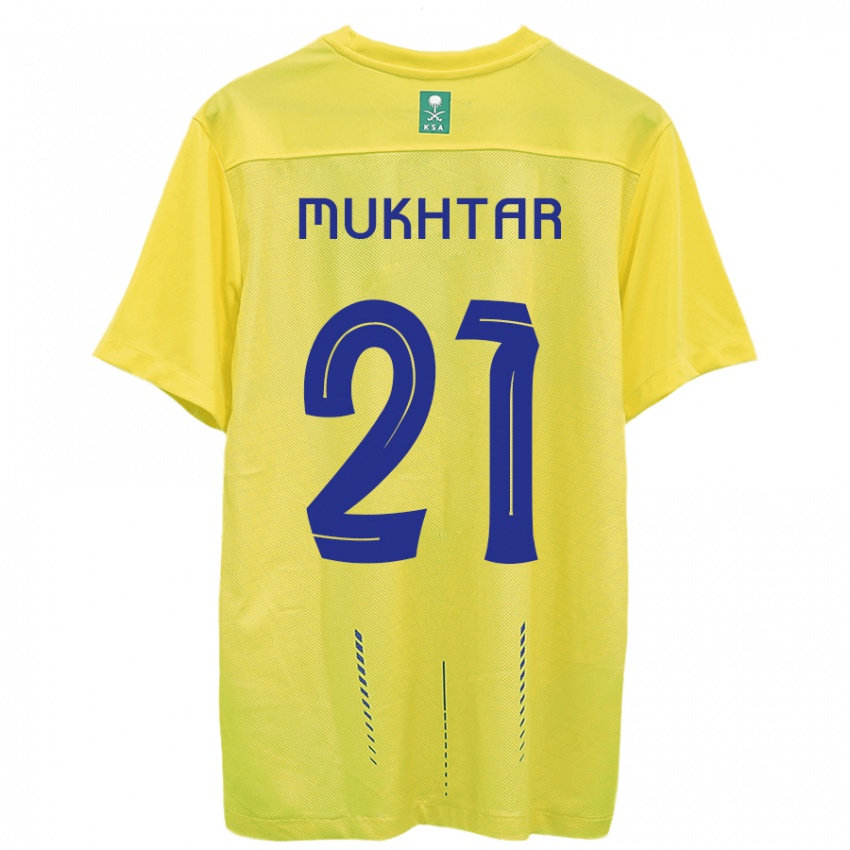 Dzieci Mukhtar Ali #21 Żółty Domowa Koszulka 2023/24 Koszulki Klubowe