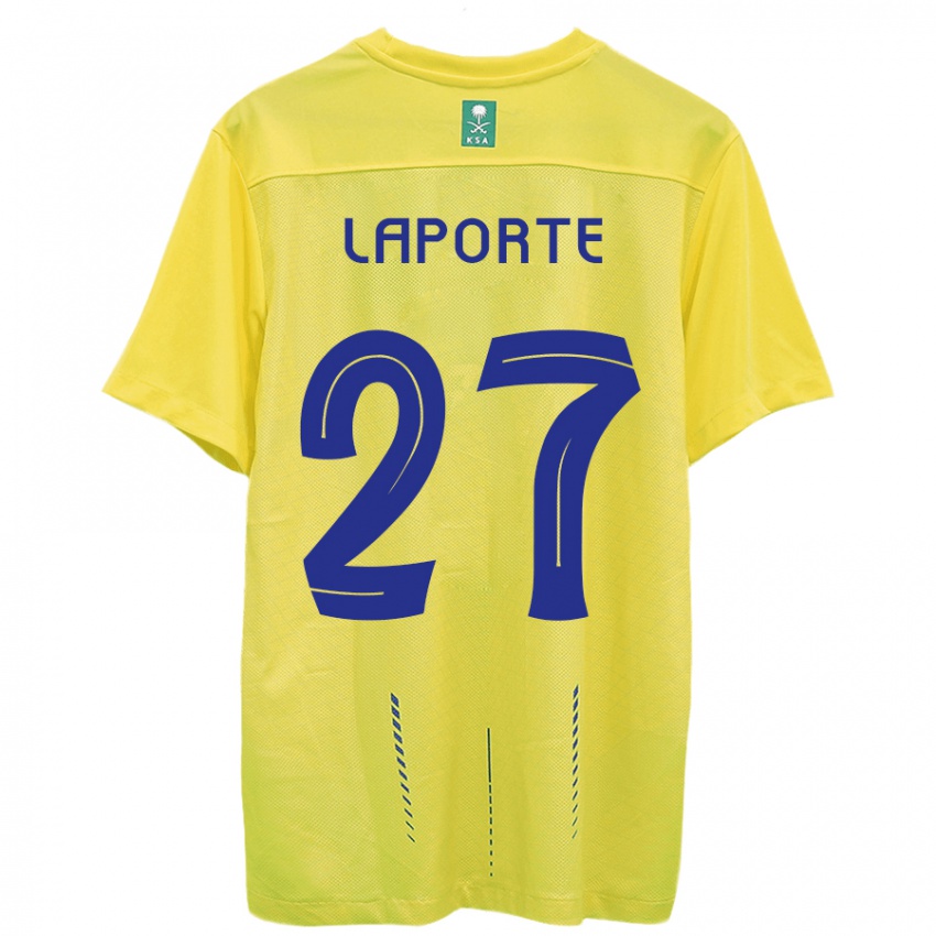 Dzieci Aymeric Laporte #27 Żółty Domowa Koszulka 2023/24 Koszulki Klubowe