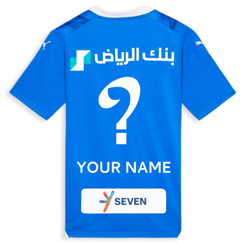 Dzieci Twoje Imię #0 Niebieski Domowa Koszulka 2023/24 Koszulki Klubowe