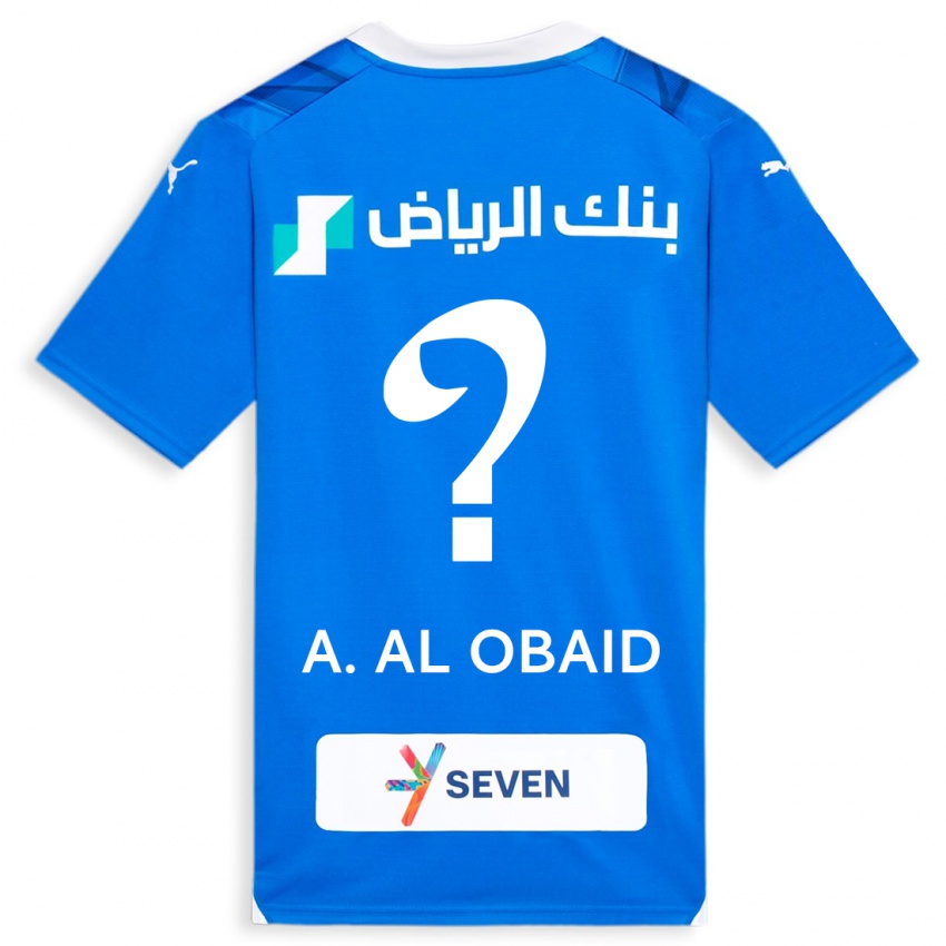 Dzieci Abdulrahman Al-Obaid #0 Niebieski Domowa Koszulka 2023/24 Koszulki Klubowe