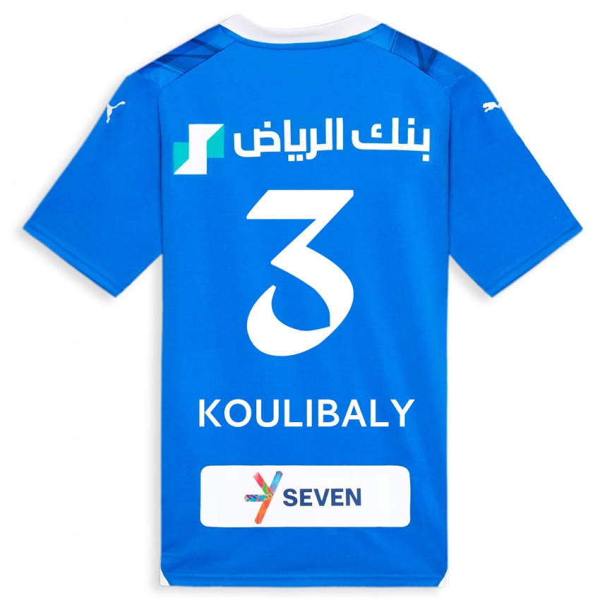 Dzieci Kalidou Koulibaly #3 Niebieski Domowa Koszulka 2023/24 Koszulki Klubowe