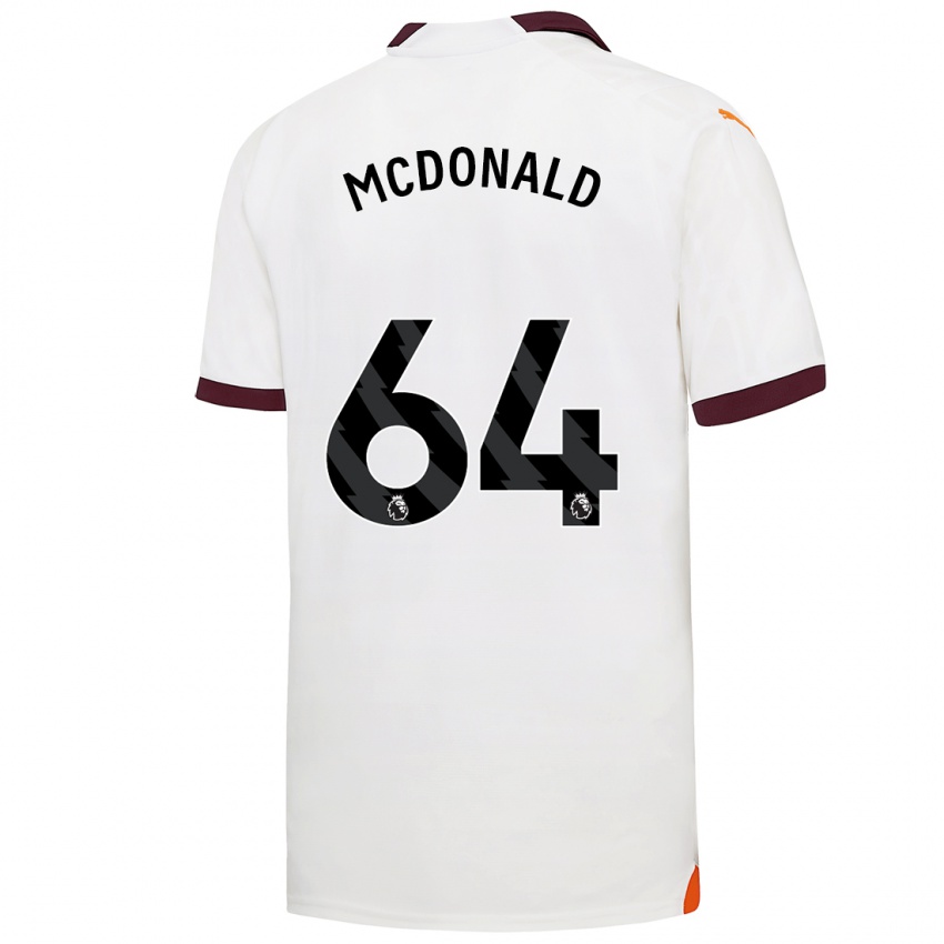 Dzieci Rowan Mcdonald #64 Biały Wyjazdowa Koszulka 2023/24 Koszulki Klubowe