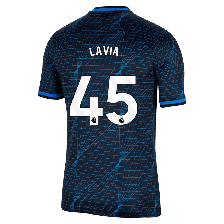 Dzieci Romeo Lavia #45 Ciemny Niebieski Wyjazdowa Koszulka 2023/24 Koszulki Klubowe