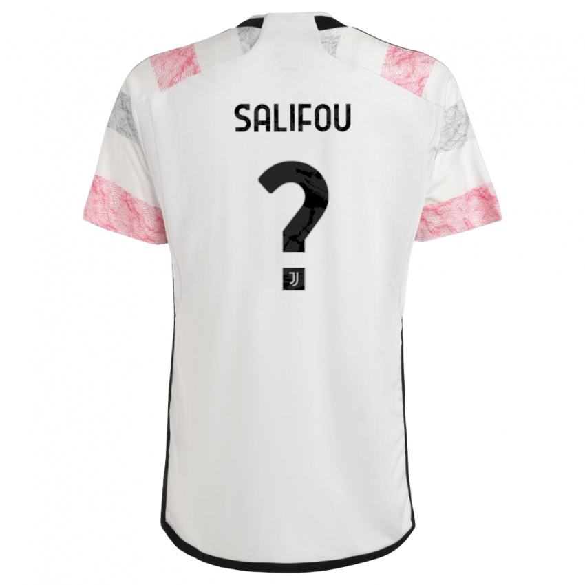 Dzieci Dikeni Salifou #0 Biały Różowy Wyjazdowa Koszulka 2023/24 Koszulki Klubowe