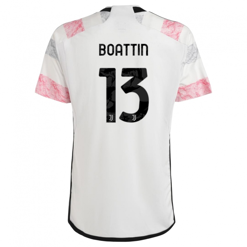 Dzieci Lisa Boattin #13 Biały Różowy Wyjazdowa Koszulka 2023/24 Koszulki Klubowe