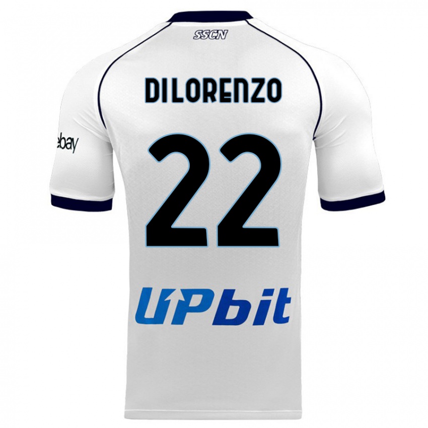 Dzieci Giovanni Di Lorenzo #22 Biały Wyjazdowa Koszulka 2023/24 Koszulki Klubowe