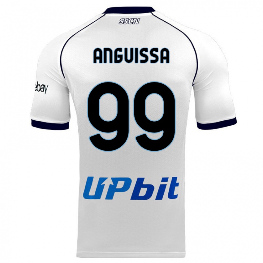 Dzieci Andre Zambo Anguissa #99 Biały Wyjazdowa Koszulka 2023/24 Koszulki Klubowe