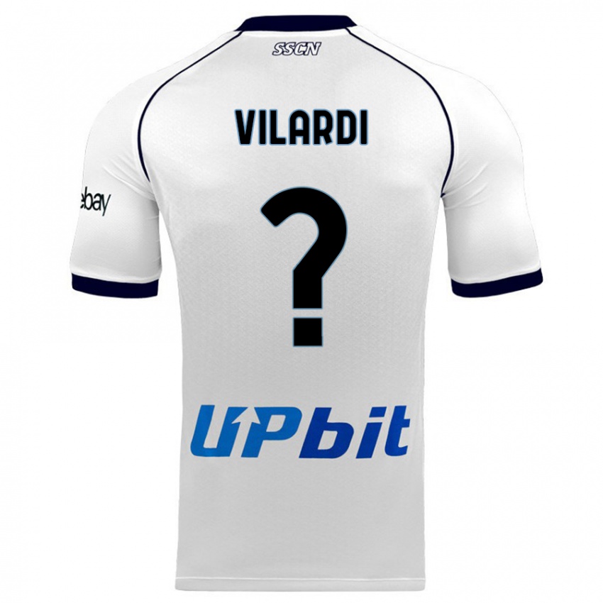 Dzieci Mario Vilardi #0 Biały Wyjazdowa Koszulka 2023/24 Koszulki Klubowe