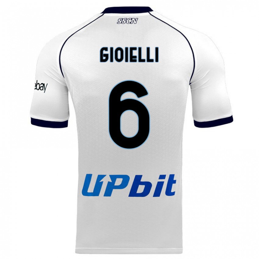 Dzieci Francesco Gioielli #6 Biały Wyjazdowa Koszulka 2023/24 Koszulki Klubowe