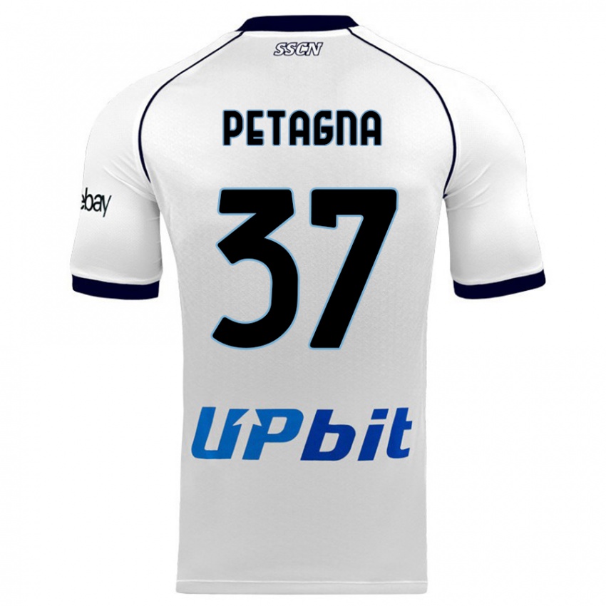Dzieci Andrea Petagna #37 Biały Wyjazdowa Koszulka 2023/24 Koszulki Klubowe