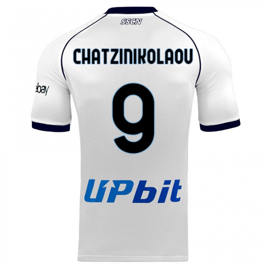 Dzieci Despoina Chatzinikolaou #9 Biały Wyjazdowa Koszulka 2023/24 Koszulki Klubowe