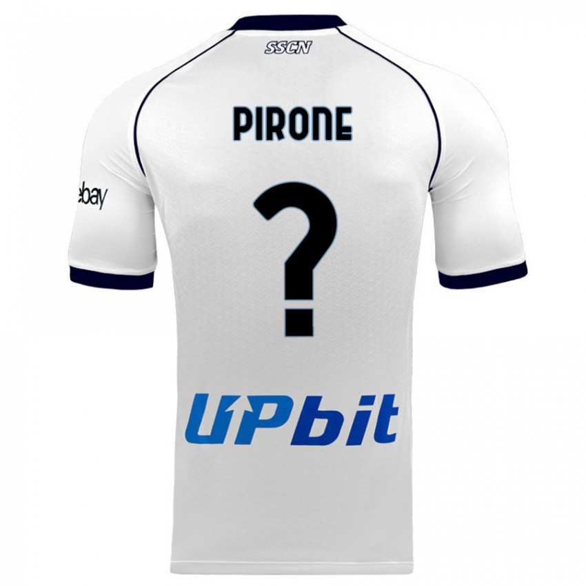 Dzieci Francesco Pirone #0 Biały Wyjazdowa Koszulka 2023/24 Koszulki Klubowe