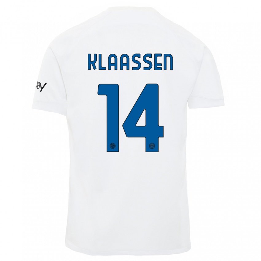 Dzieci Davy Klaassen #14 Biały Wyjazdowa Koszulka 2023/24 Koszulki Klubowe