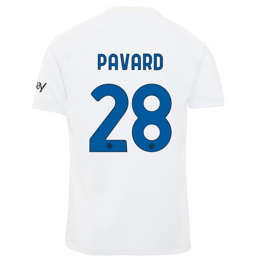 Dzieci Benjamin Pavard #28 Biały Wyjazdowa Koszulka 2023/24 Koszulki Klubowe