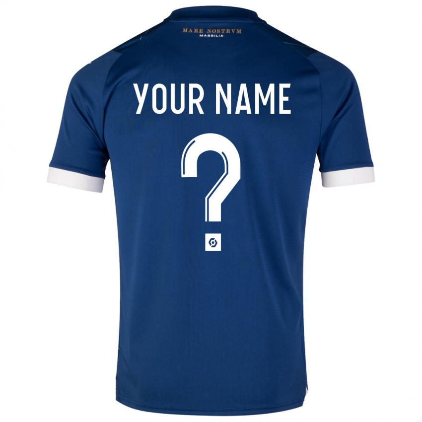 Dzieci Twoje Imię #0 Ciemny Niebieski Wyjazdowa Koszulka 2023/24 Koszulki Klubowe