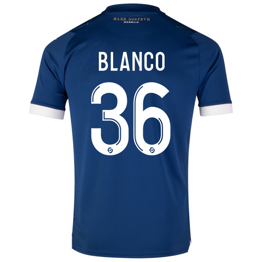Dzieci Ruben Blanco #36 Ciemny Niebieski Wyjazdowa Koszulka 2023/24 Koszulki Klubowe