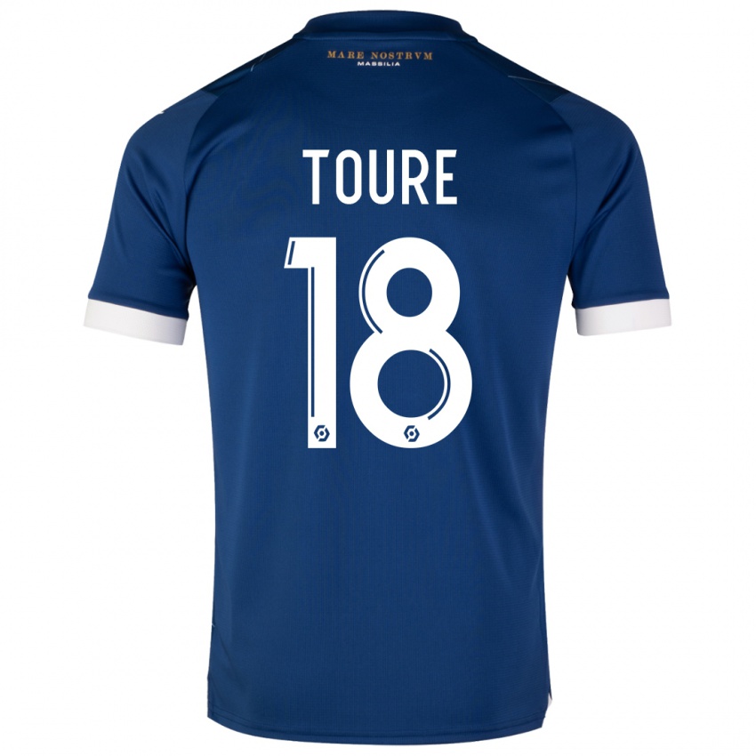 Dzieci Isaak Toure #18 Ciemny Niebieski Wyjazdowa Koszulka 2023/24 Koszulki Klubowe