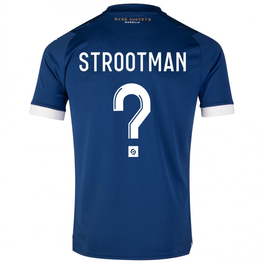 Dzieci Kevin Strootman #0 Ciemny Niebieski Wyjazdowa Koszulka 2023/24 Koszulki Klubowe