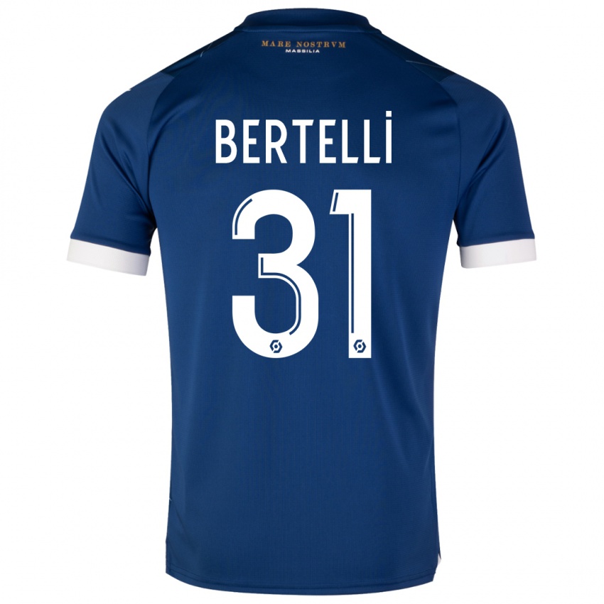 Dzieci Ugo Bertelli #31 Ciemny Niebieski Wyjazdowa Koszulka 2023/24 Koszulki Klubowe