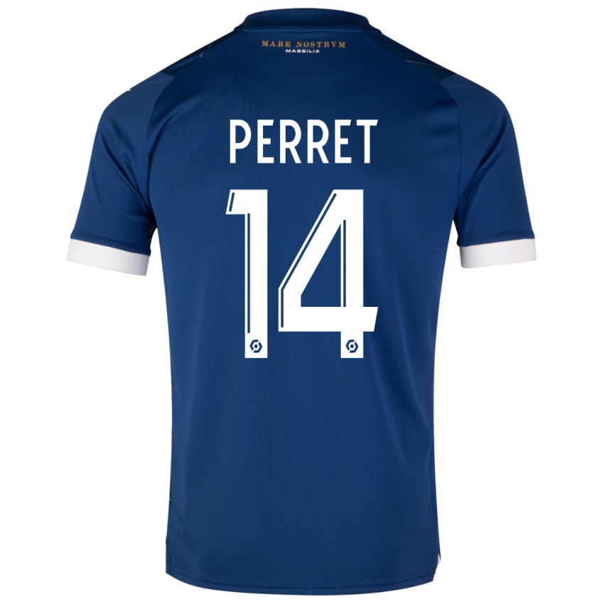 Dzieci Jenny Perret #14 Ciemny Niebieski Wyjazdowa Koszulka 2023/24 Koszulki Klubowe