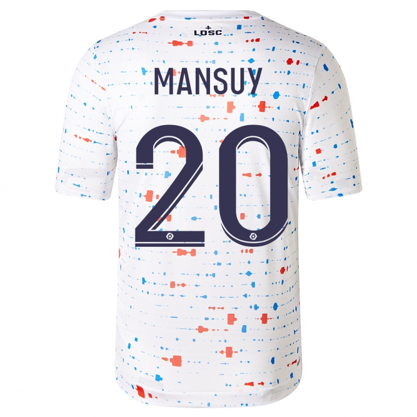 Dzieci Heloise Mansuy #20 Biały Wyjazdowa Koszulka 2023/24 Koszulki Klubowe