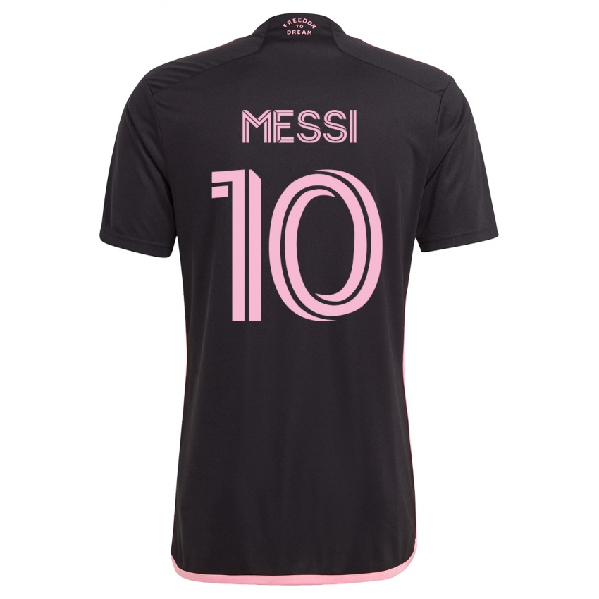 Dzieci Lionel Messi #10 Czarny Wyjazdowa Koszulka 2023/24 Koszulki Klubowe