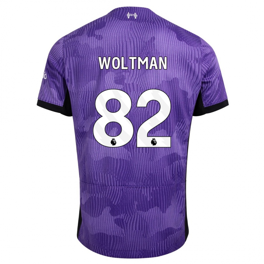 Dzieci Max Woltman #82 Fioletowy Trzeci Komplet Koszulka 2023/24 Koszulki Klubowe