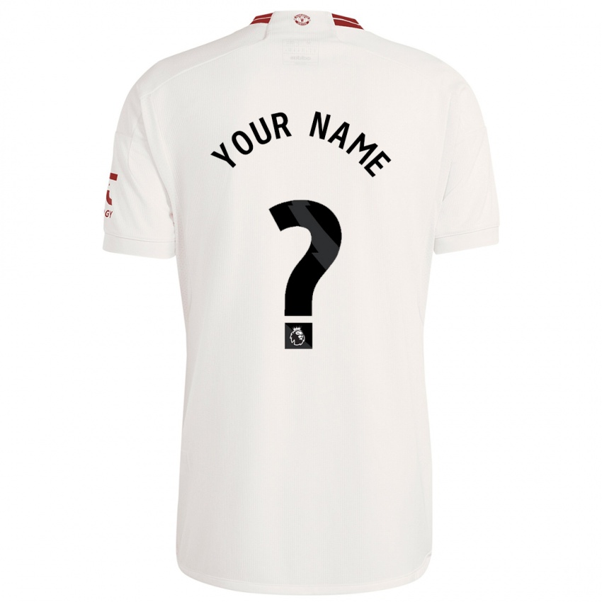 Dzieci Twoje Imię #0 Biały Trzeci Komplet Koszulka 2023/24 Koszulki Klubowe