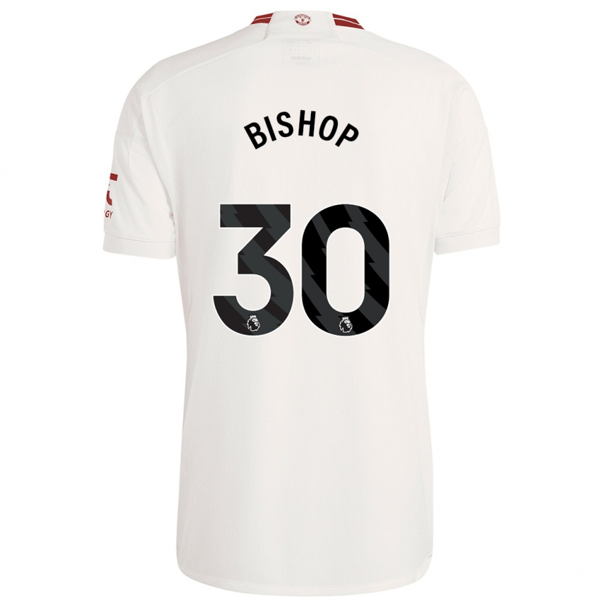 Dzieci Nathan Bishop #30 Biały Trzeci Komplet Koszulka 2023/24 Koszulki Klubowe