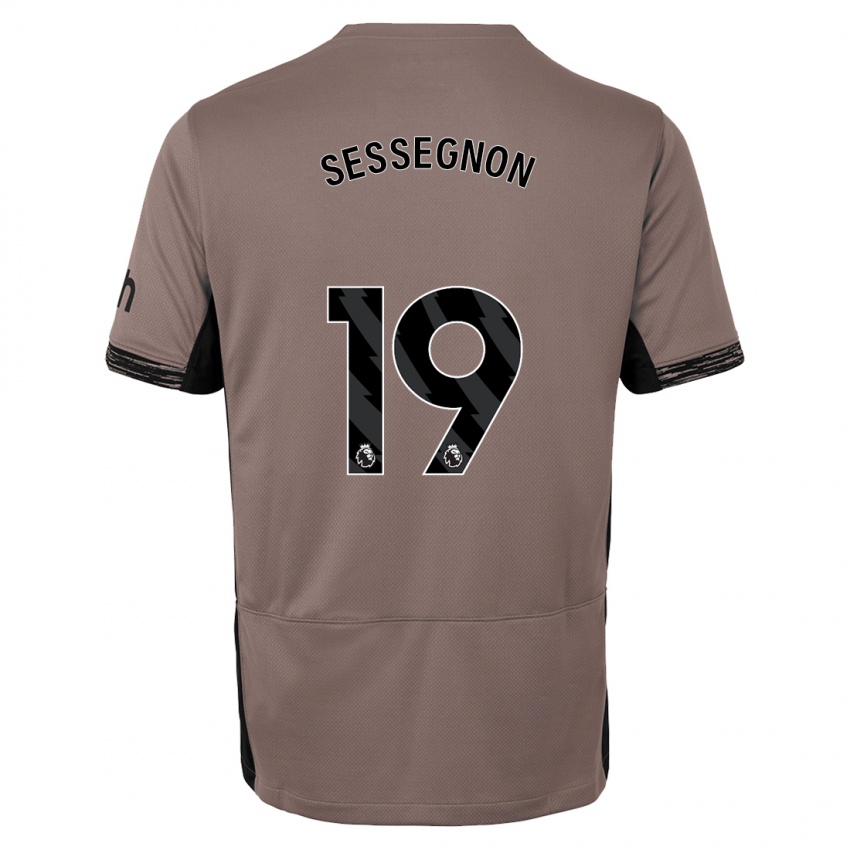 Dzieci Ryan Sessegnon #19 Ciemny Beż Trzeci Komplet Koszulka 2023/24 Koszulki Klubowe