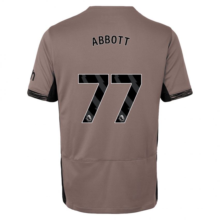 Dzieci George Abbott #77 Ciemny Beż Trzeci Komplet Koszulka 2023/24 Koszulki Klubowe