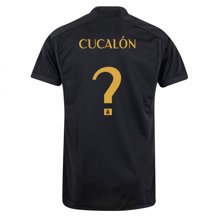 Dzieci Marc Cucalón #0 Czarny Trzeci Komplet Koszulka 2023/24 Koszulki Klubowe