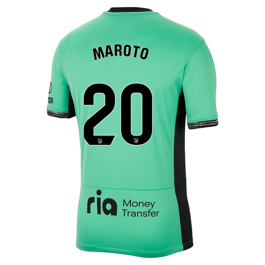 Dzieci Mario Maroto #20 Wiosenna Zieleń Trzeci Komplet Koszulka 2023/24 Koszulki Klubowe