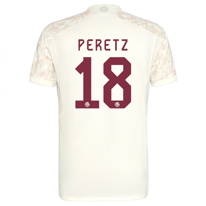 Dzieci Daniel Peretz #18 Złamana Biel Trzeci Komplet Koszulka 2023/24 Koszulki Klubowe