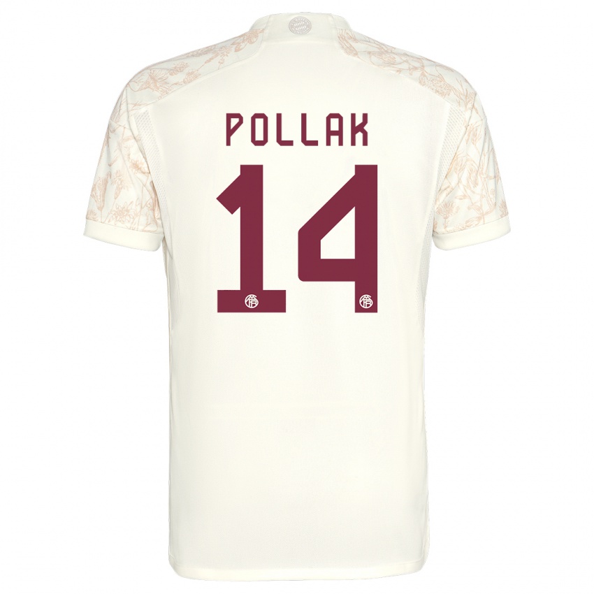 Dzieci Florian Pollak #14 Złamana Biel Trzeci Komplet Koszulka 2023/24 Koszulki Klubowe
