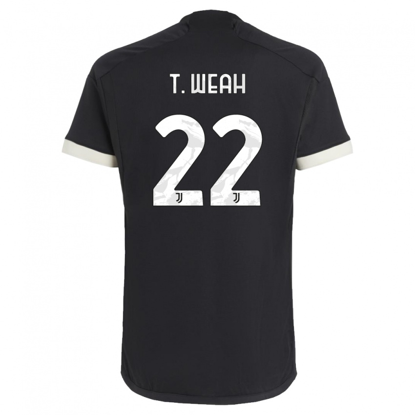 Dzieci Timothy Weah #22 Czarny Trzeci Komplet Koszulka 2023/24 Koszulki Klubowe