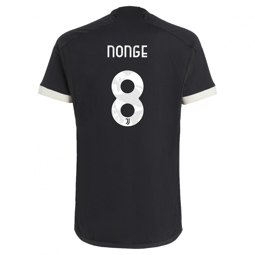 Dzieci Joseph Nonge #8 Czarny Trzeci Komplet Koszulka 2023/24 Koszulki Klubowe