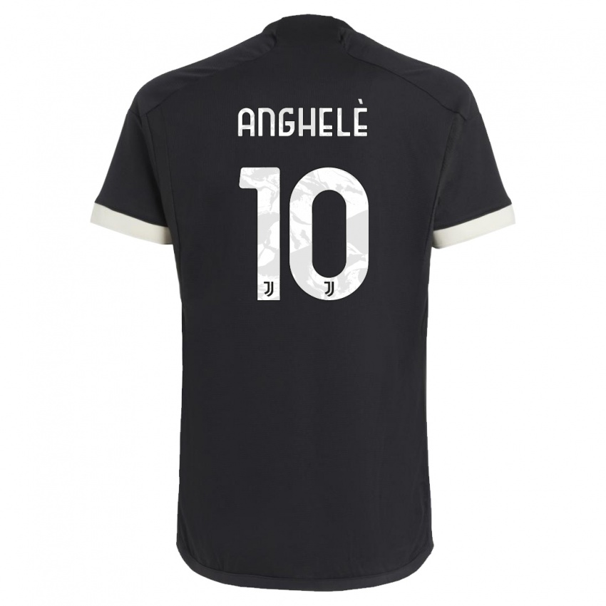 Dzieci Lorenzo Anghelè #10 Czarny Trzeci Komplet Koszulka 2023/24 Koszulki Klubowe