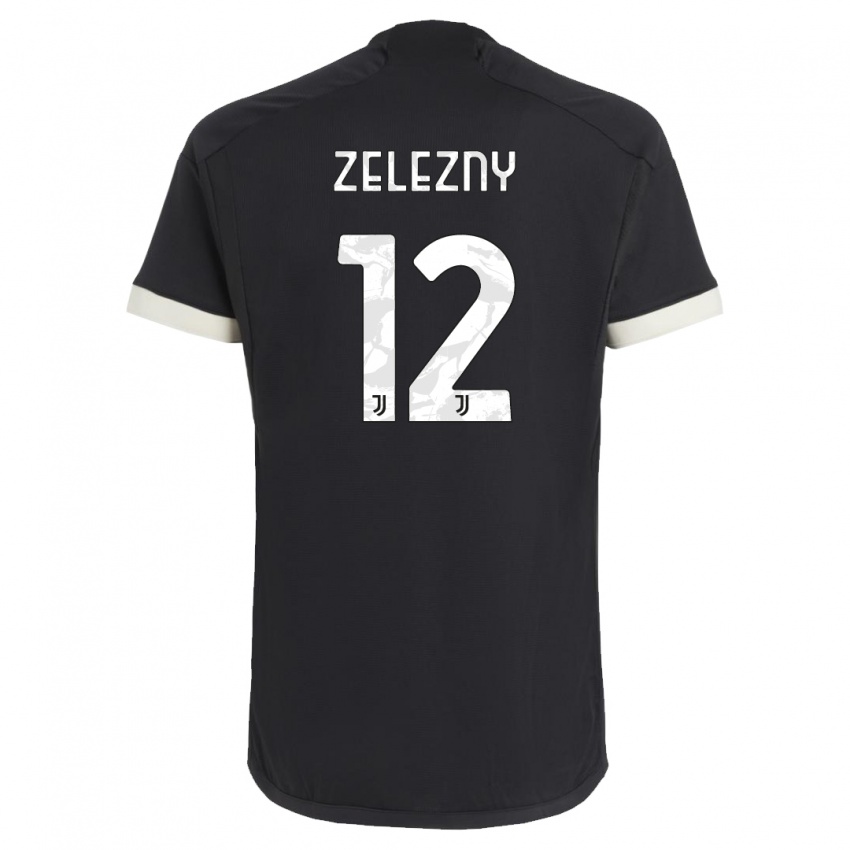 Dzieci Radoslaw Zelezny #12 Czarny Trzeci Komplet Koszulka 2023/24 Koszulki Klubowe