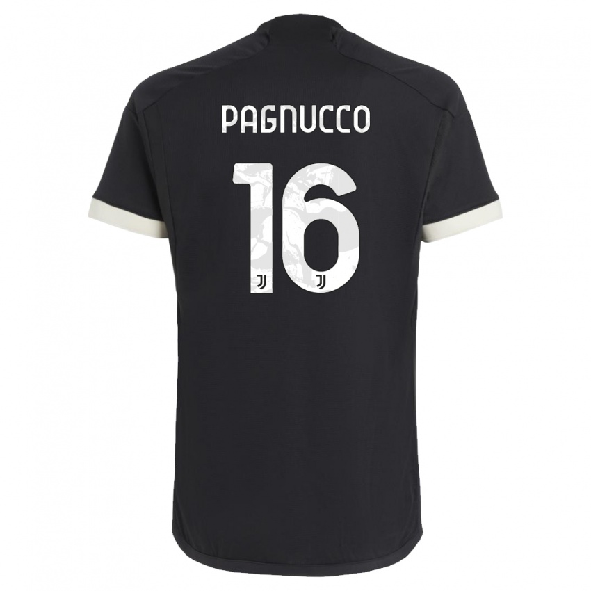 Dzieci Filippo Pagnucco #16 Czarny Trzeci Komplet Koszulka 2023/24 Koszulki Klubowe