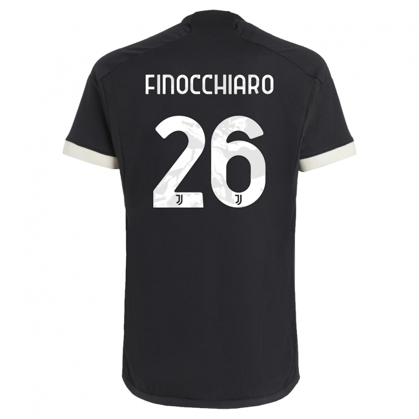 Dzieci Gabriele Finocchiaro #26 Czarny Trzeci Komplet Koszulka 2023/24 Koszulki Klubowe