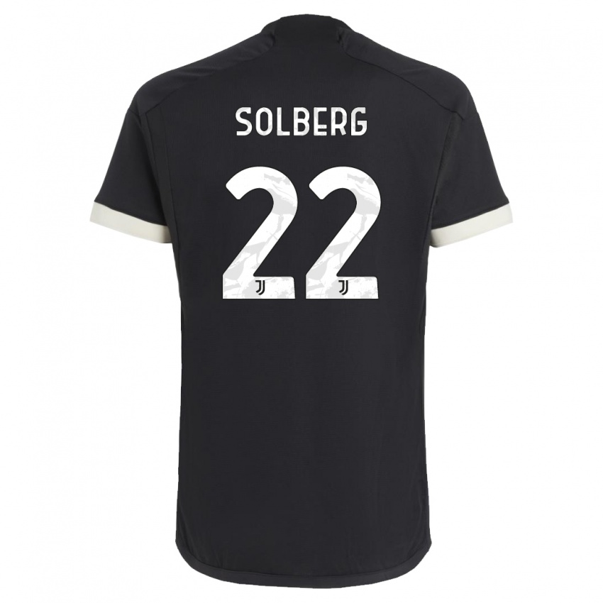 Dzieci Elias Solberg #22 Czarny Trzeci Komplet Koszulka 2023/24 Koszulki Klubowe