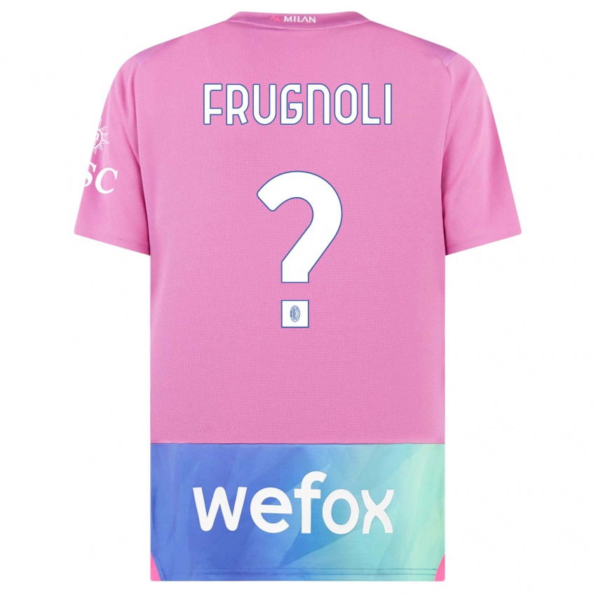 Dzieci Leonardo Frugnoli #0 Różowy Fiolet Trzeci Komplet Koszulka 2023/24 Koszulki Klubowe