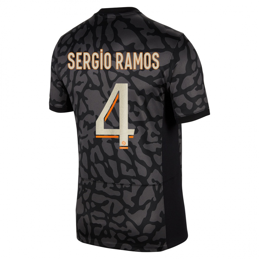 Dzieci Sergio Ramos #4 Czarny Trzeci Komplet Koszulka 2023/24 Koszulki Klubowe