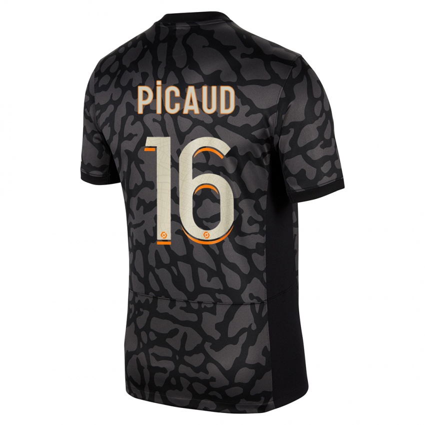 Dzieci Constance Picaud #16 Czarny Trzeci Komplet Koszulka 2023/24 Koszulki Klubowe