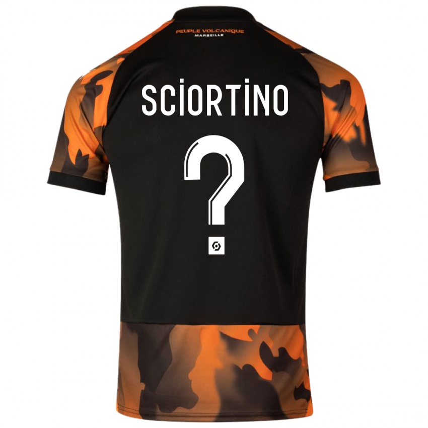 Dzieci Paolo Sciortino #0 Czarny Pomarańczowy Trzeci Komplet Koszulka 2023/24 Koszulki Klubowe