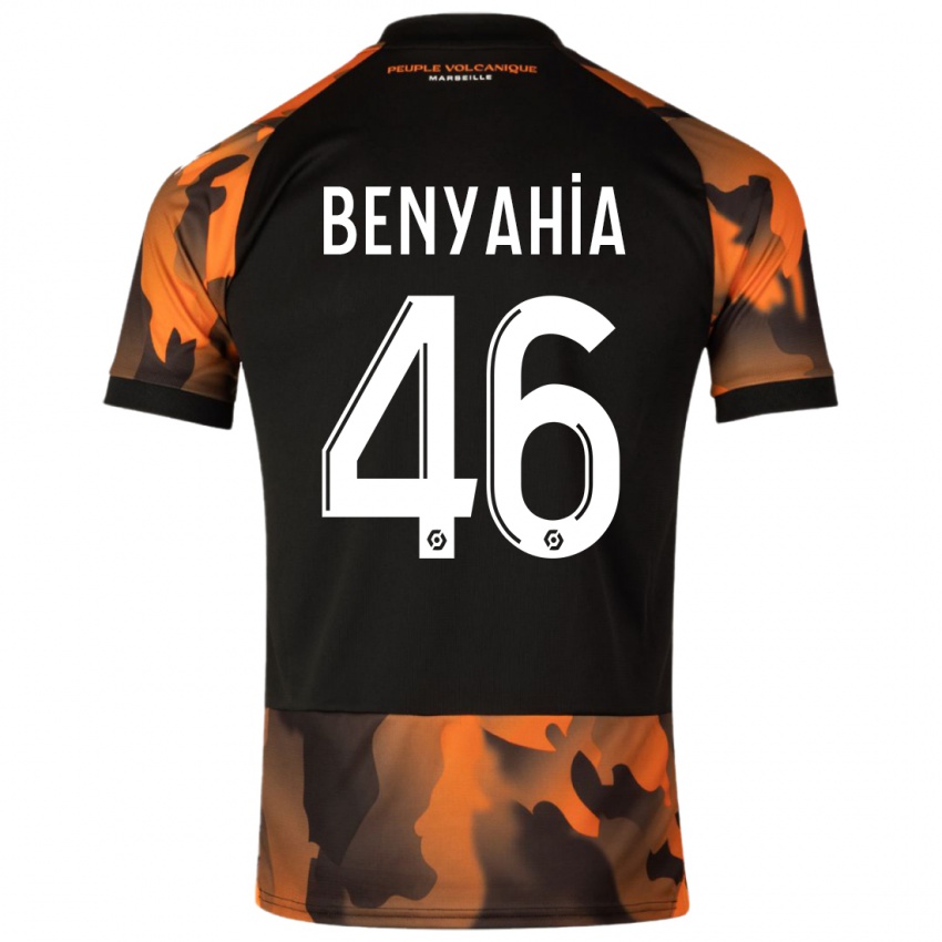 Dzieci Aylan Benyahia-Tani #46 Czarny Pomarańczowy Trzeci Komplet Koszulka 2023/24 Koszulki Klubowe