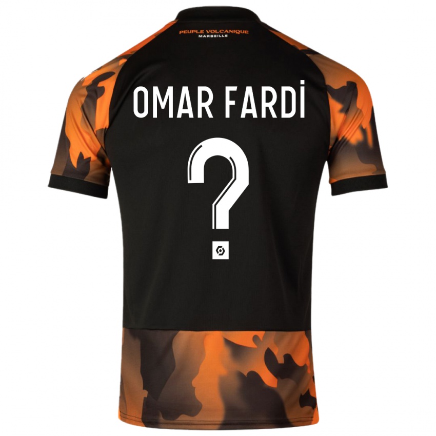 Dzieci El Omar Fardi #0 Czarny Pomarańczowy Trzeci Komplet Koszulka 2023/24 Koszulki Klubowe